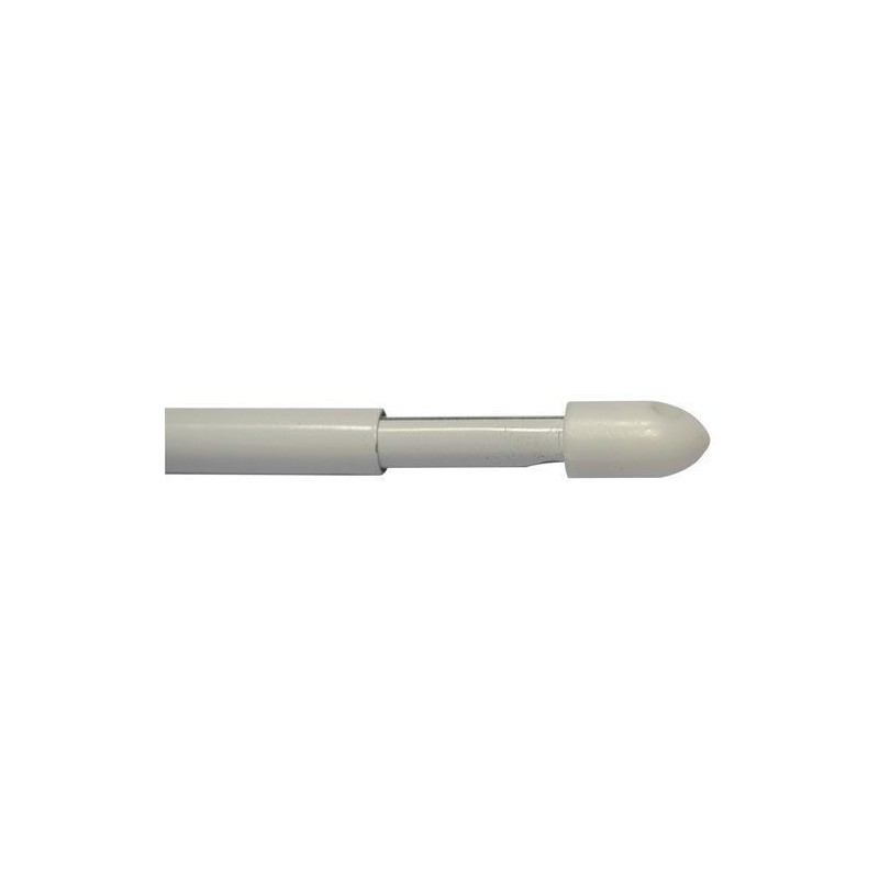 Mobois 2 tringles rondes extensibles 50/80cm 4 pitons blanc