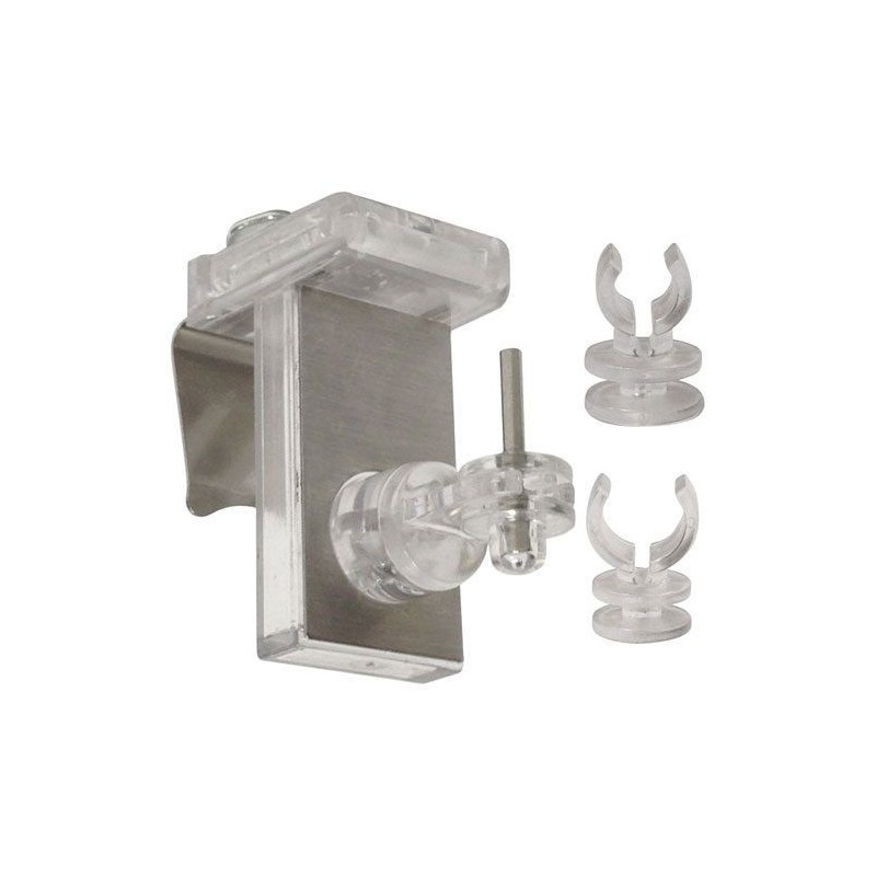 Mobois supports clipvit 3 en 1 translucide/chrome x2