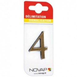 Novap Chiffre autocollant 4 40mm or sur carte - Image 2