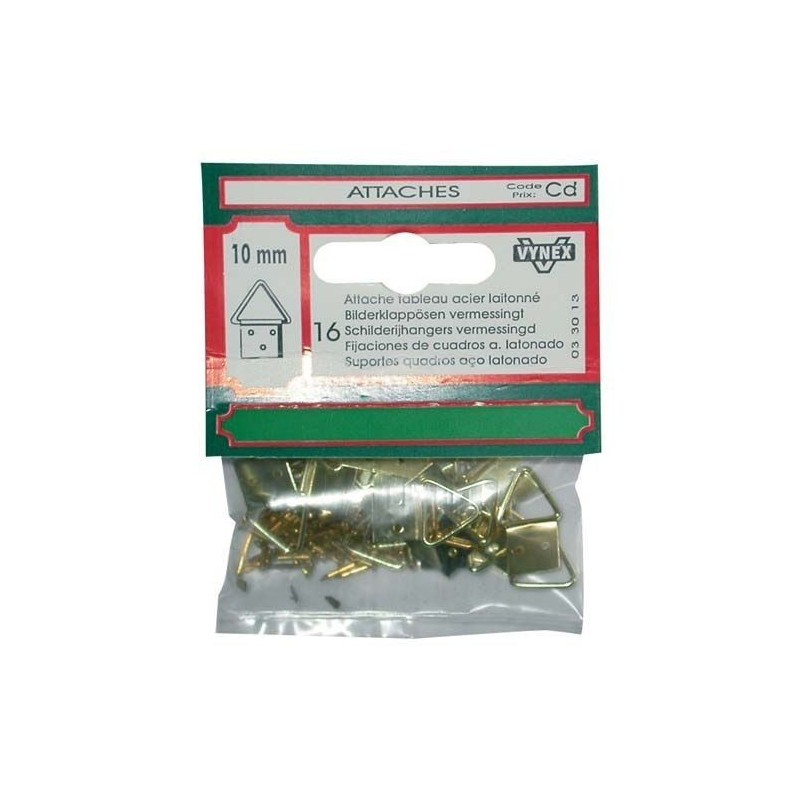 Vynex Attache tableau triangle laiton 10mm sc x16