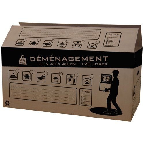 Pack & Move Carton déménagement 128L