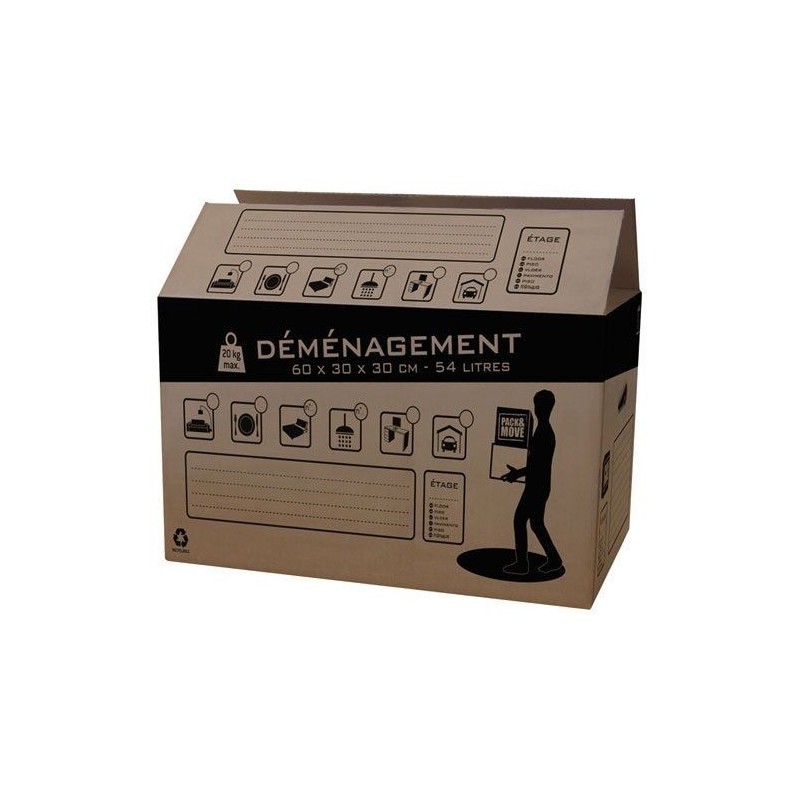 Pack & Move Carton déménagement 54L