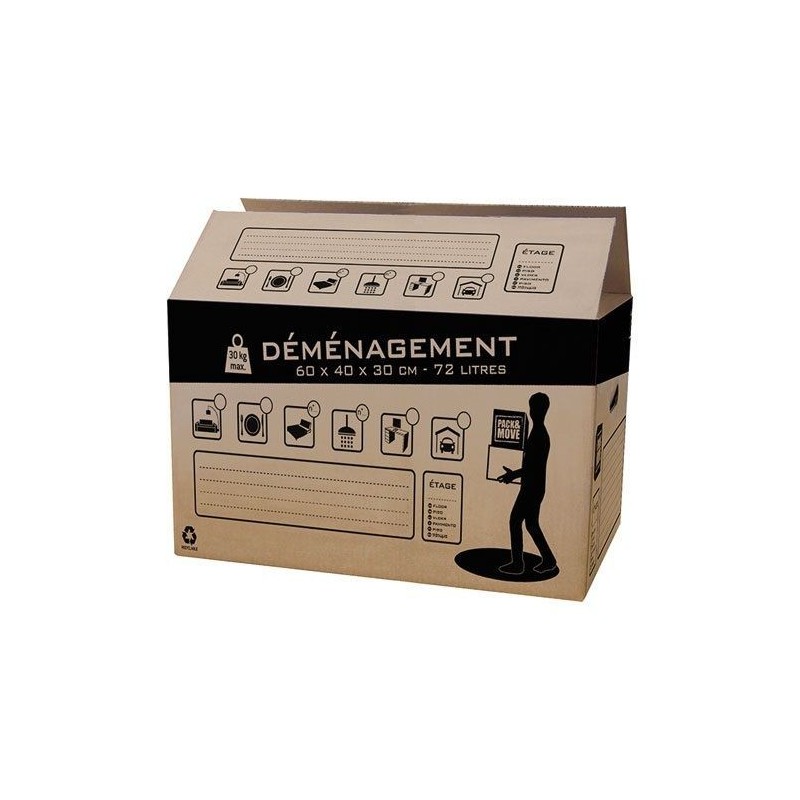 Pack & Move Carton déménagement 72l packmove