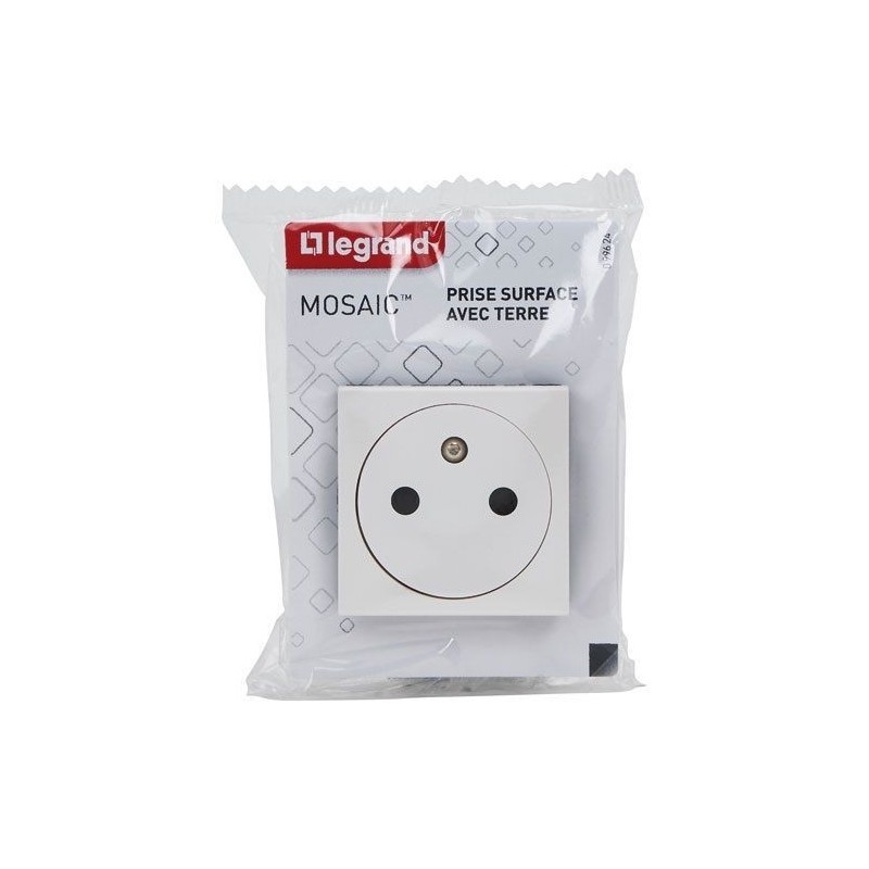 Legrand Mosaic prise 2p+t à composer en sachet
