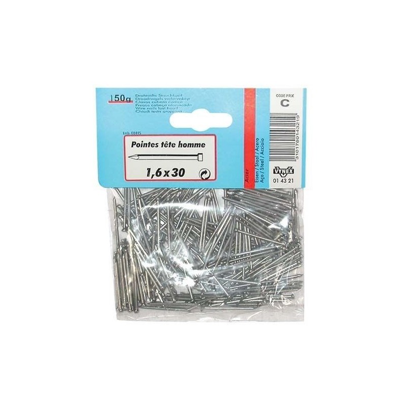 Vynex Pointe TH acier 1.8x40mm 190g