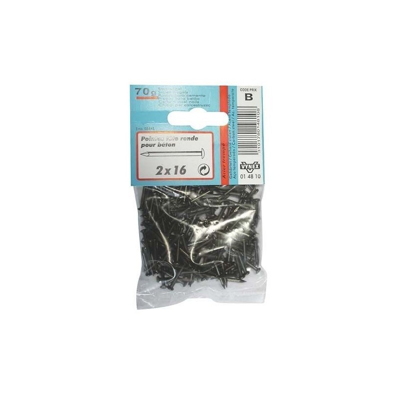 Vynex Pointe TR béton acier trempé 2.5x50 110g