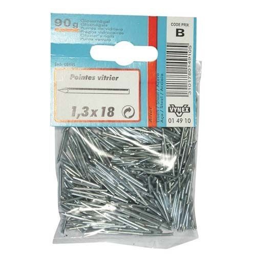 Vynex Pointe vitrier acier 1.3x18 90g