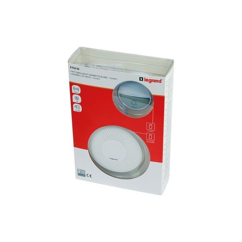 Legrand Kit carillon radio sans fil Confort à piles - blanc