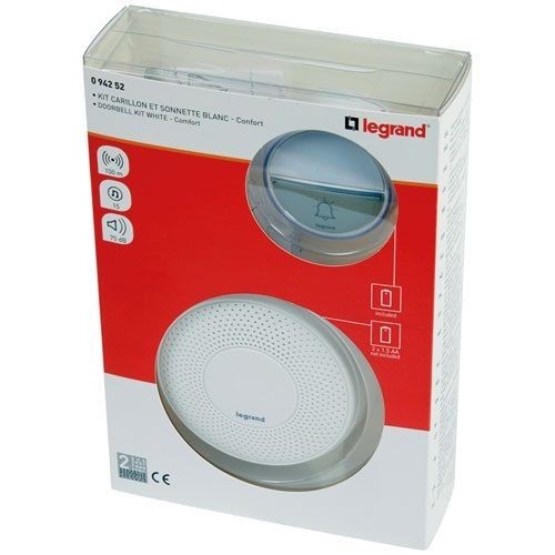 Legrand Kit carillon radio sans fil Confort à piles - blanc