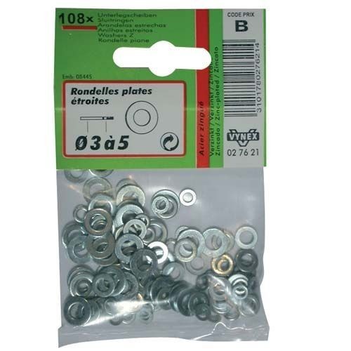 Vynex Rondelle plate étroite assortiment d.6-8-10 sachet x25