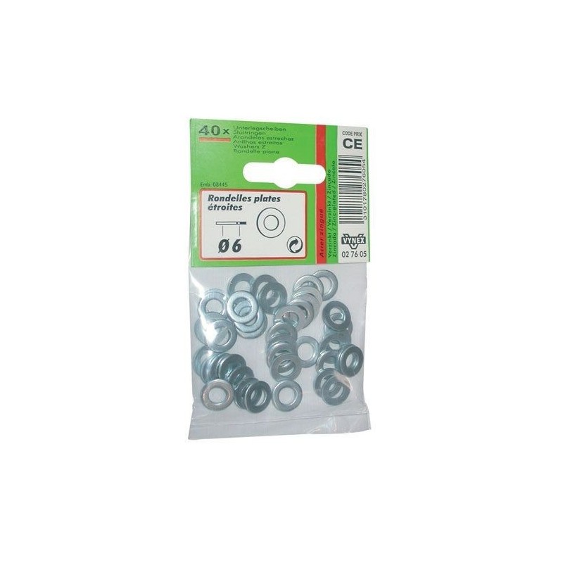 Vynex Rondelle plate étroite d. 6 azi sachet x40