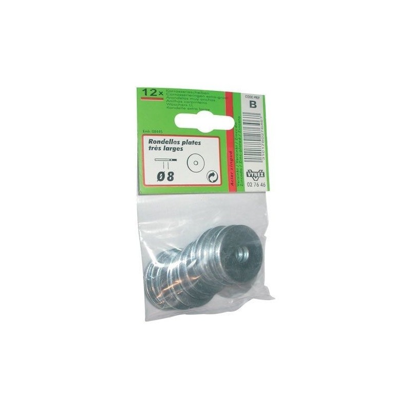 Vynex Rondelle plate extra lg.d.8mm x12