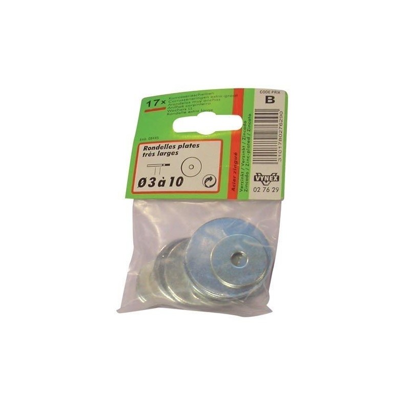 Vynex Rondelle plate lg3-4-5-6-8-10 x17