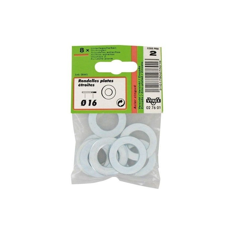 Vynex Rondelle étroite d16mm x8 en boîte