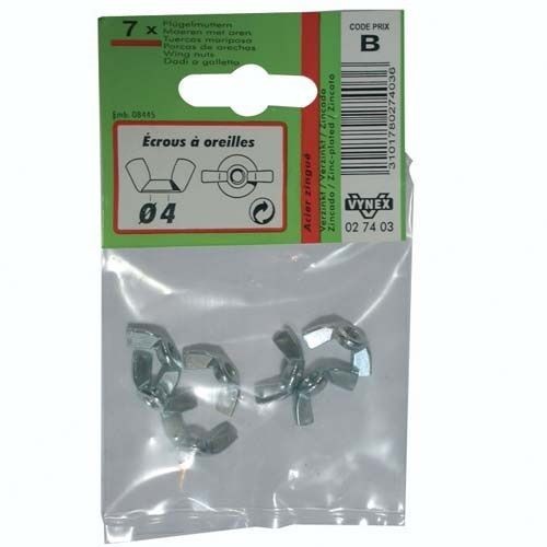 Vynex Ecrou à oreilles d.5mm x6 sc