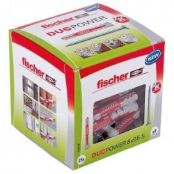 FISCHER FIXATION Cheville Duopower 8x65 avec vis x 25 pièces - Image 2