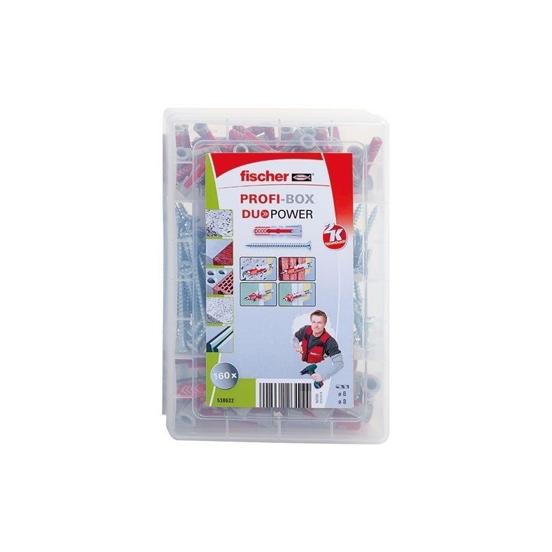FISCHER FIXATION Cheville Masterbox duopower avec vis X50 pièces