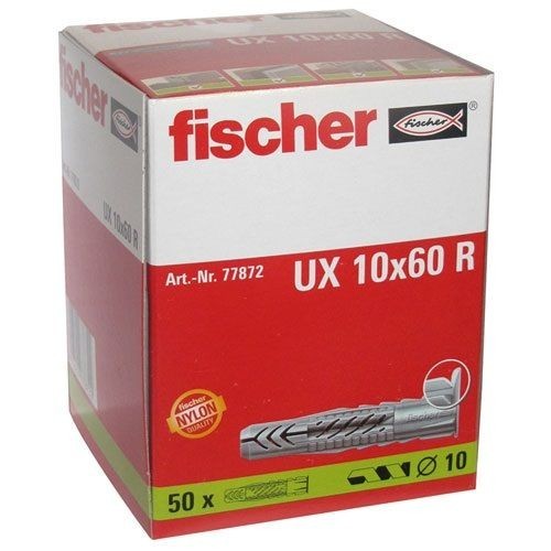 FISCHER FIXATION Cheville UX 10x60 R a collerette boite 50p.