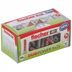 FISCHER FIXATION Chevilles Duopower 5x25 x100 pièces - Image 2