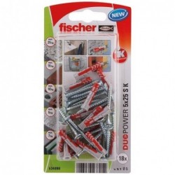 Fischer Cheville duopower 5x25 avec vis blister de 18 - Image 2