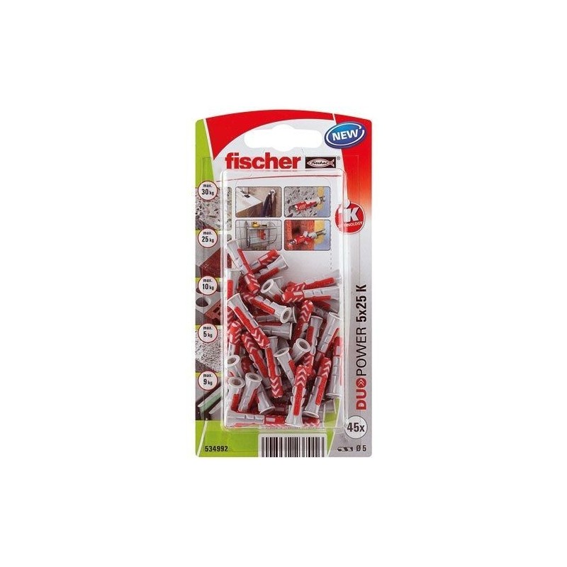 Fischer Cheville duopower 5x25 blister de 45