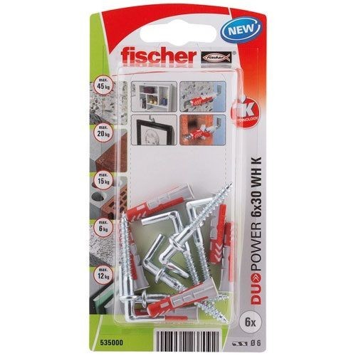 Fischer Cheville duopower 8x40 avec crochet blister de 4