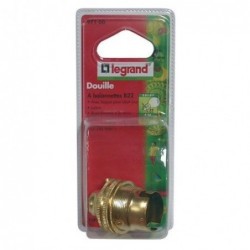 Douille B22 acier +bague s/c