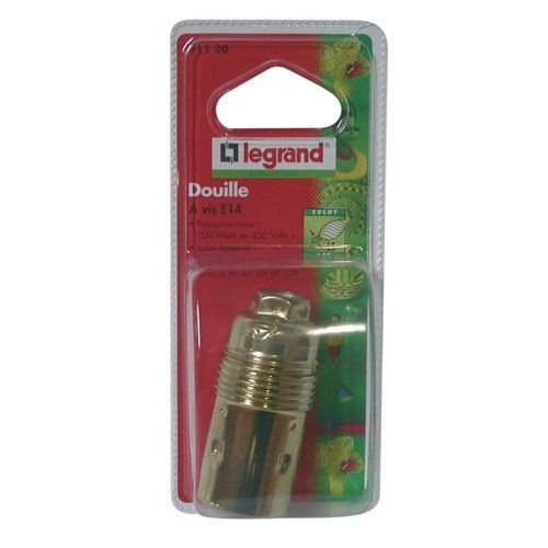 Legrand Douille E14 laiton sans bague s/c