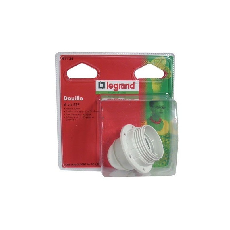 Legrand Douille E27+bague plastique s/c
