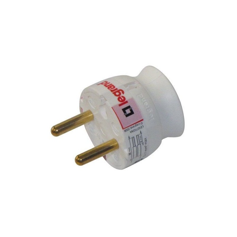 Legrand Fiche mâle 2p 16a extra plat blanc vrac