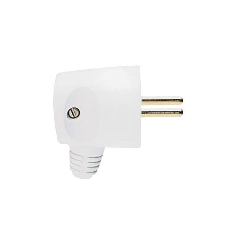 Legrand Fiche mâle 2p+t sortie latérale blanc blister