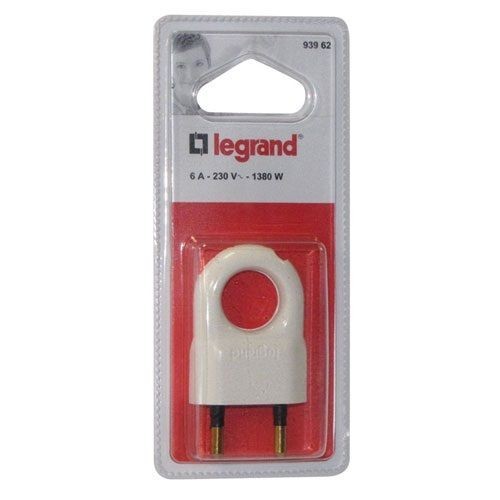 Legrand Fiche mâle 2p 6a blanc blister