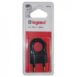 Legrand Fiche mâle 2p 6a noir blister - Image 2