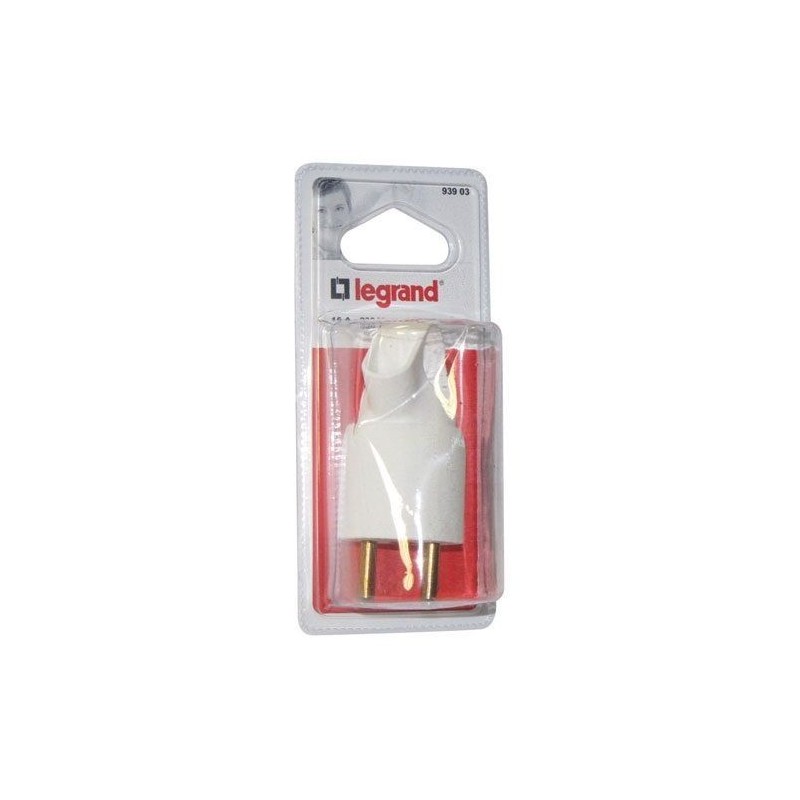 Legrand Fiche mâle 2p+t annela blanc blister