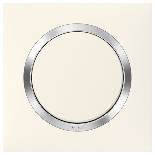 Legrand Plaque 1P blanc chrome Dooxie