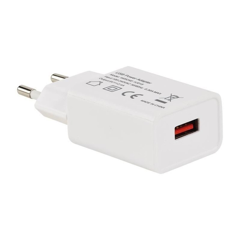 Erard Chargeur usb sur secteur 230v 5v/2.4a smart charge