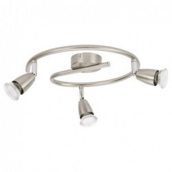 Prolight Luminaire spot LED spirale GU10 3x42W acier brossé. - Image 2