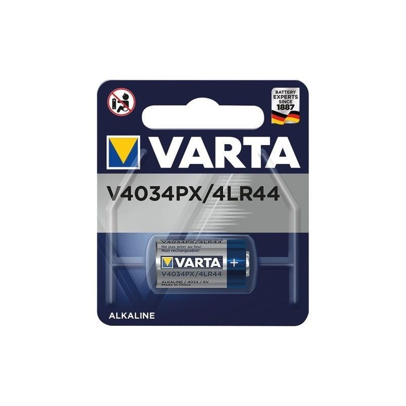 Varta Pile électronique alcaline4LR44 V4034PX blister de 1