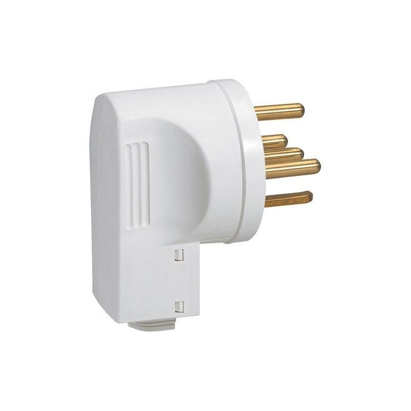 Legrand Fiche mâle 3P+N+T 20a coudée blanc 380v blister