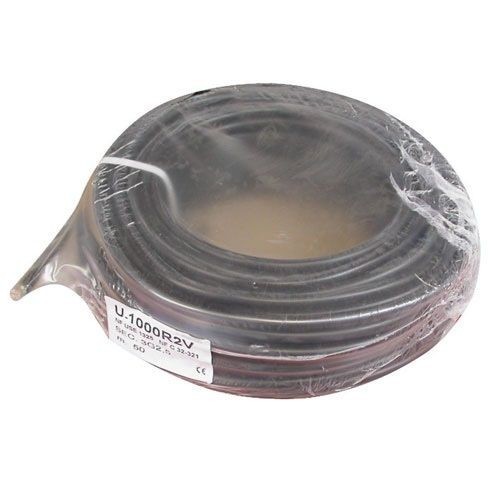 Electraline Câble rigide R2V U1000 3G1.5 50m noir