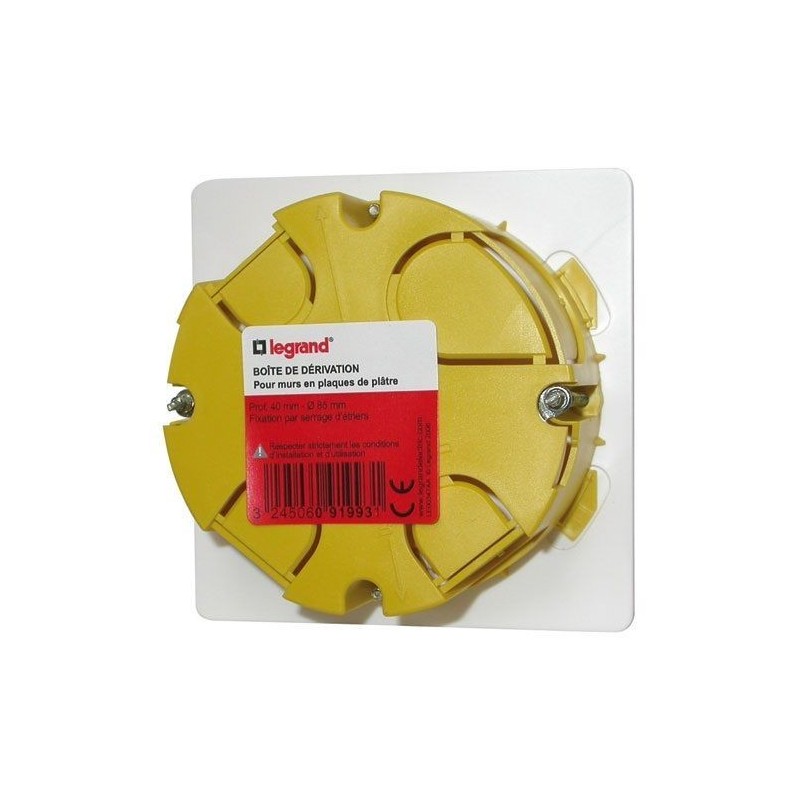 Legrand Boîte dérivation à encastrer d.100mm pour plaque de plâtre