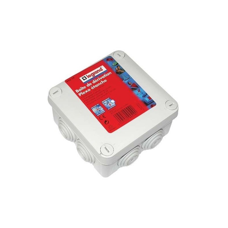 Legrand Boîte dérivation 105x105x55 Plexo gris 7 embouts vrac