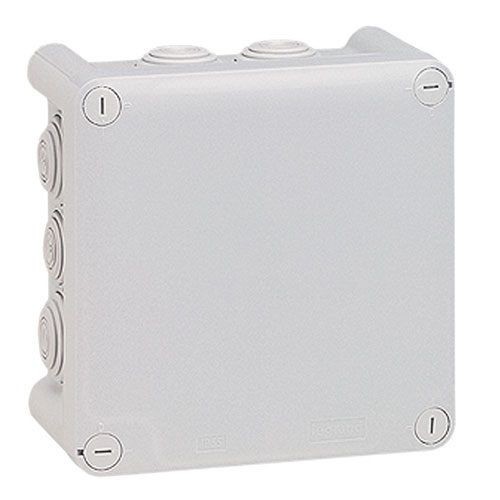 Legrand Boîte dérivation 130x130x74 Plexo gris 10 embouts vrac
