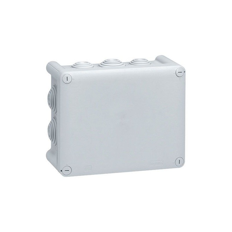 Legrand Boîte dérivation 180x140x86 Plexo gris 10 embouts vrac