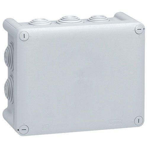 Legrand Boîte dérivation 180x140x86 Plexo gris 10 embouts vrac