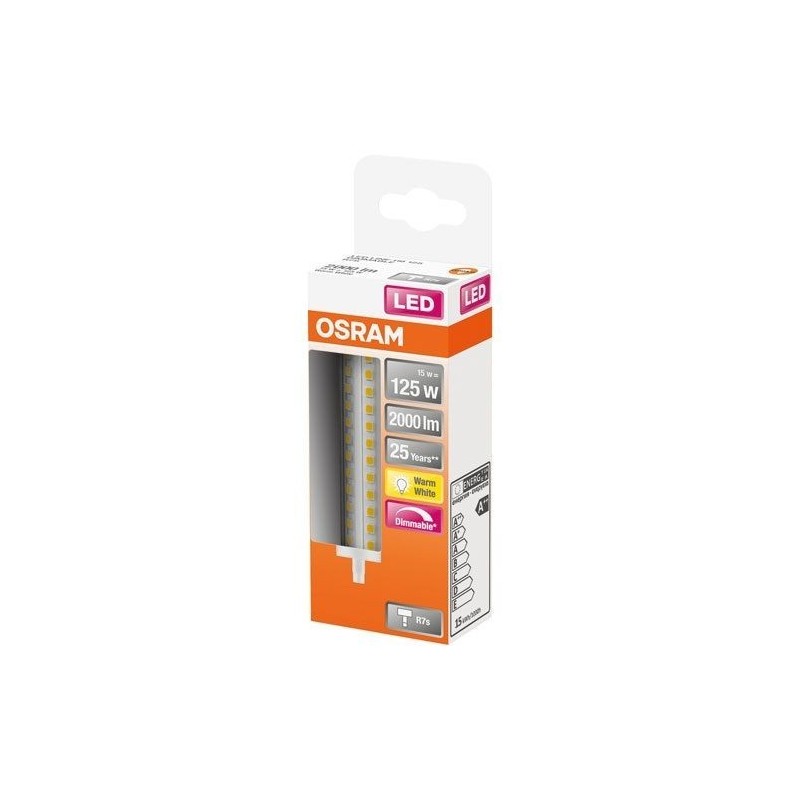 OSRAM Led crayon 118mm variable 15w r7s 2000lm 2700K chd bte 1