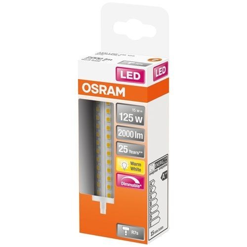 OSRAM Led crayon 118mm variable 15w r7s 2000lm 2700K chd bte 1
