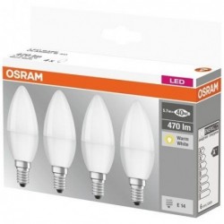 OSRAM LED flamme dépolie avec radiateur 5.7W:40W E14 chaud x 4 - Image 2