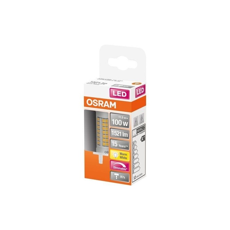OSRAM Led crayon variable 78mm 11.5w r7s 1521lm 2700K chd bte 1