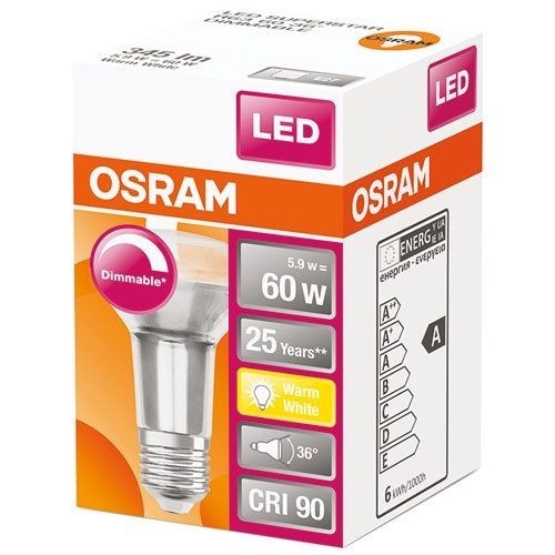 OSRAM Ampoule led spot R63 variateur 5.9W60 E27 chaud bte 1
